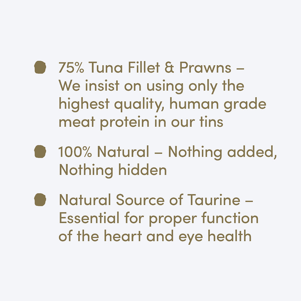 Applaws Natural 75% Tuna Fillet and 23% Prawn Wet Cat Food - 70 g