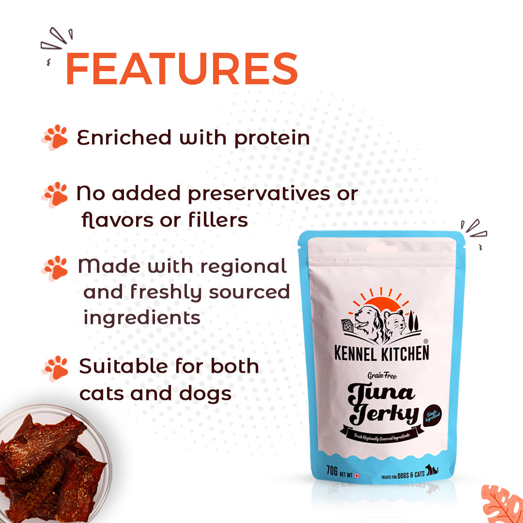Kennel Kitchen Tuna Jerky for Dogs - 70g each (Pack of 3)