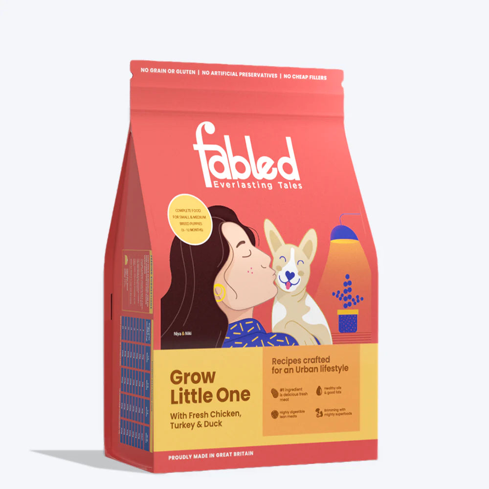Fabled Grow Little One With Fresh Chicken, Turkey And Duck Puppy Dry Food