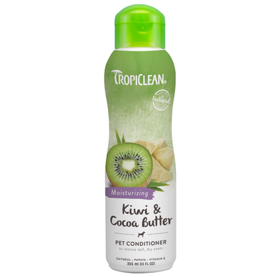 Tropiclean Kiwi & Cocoa Butter Pet Conditioner, Moisturising - 355ml