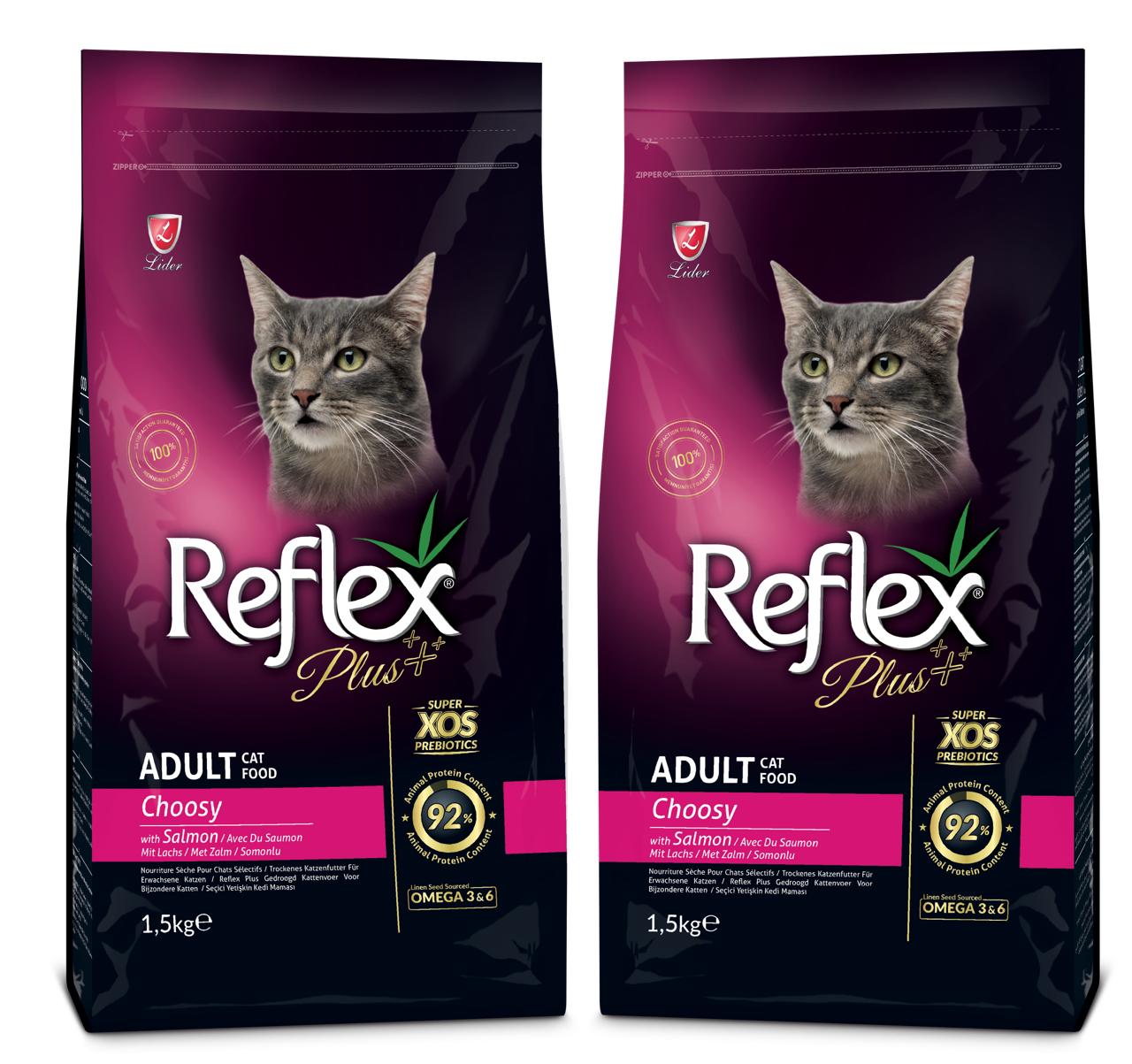REFLEX + Adult Choosy Salmon Cat Food 1.5kg