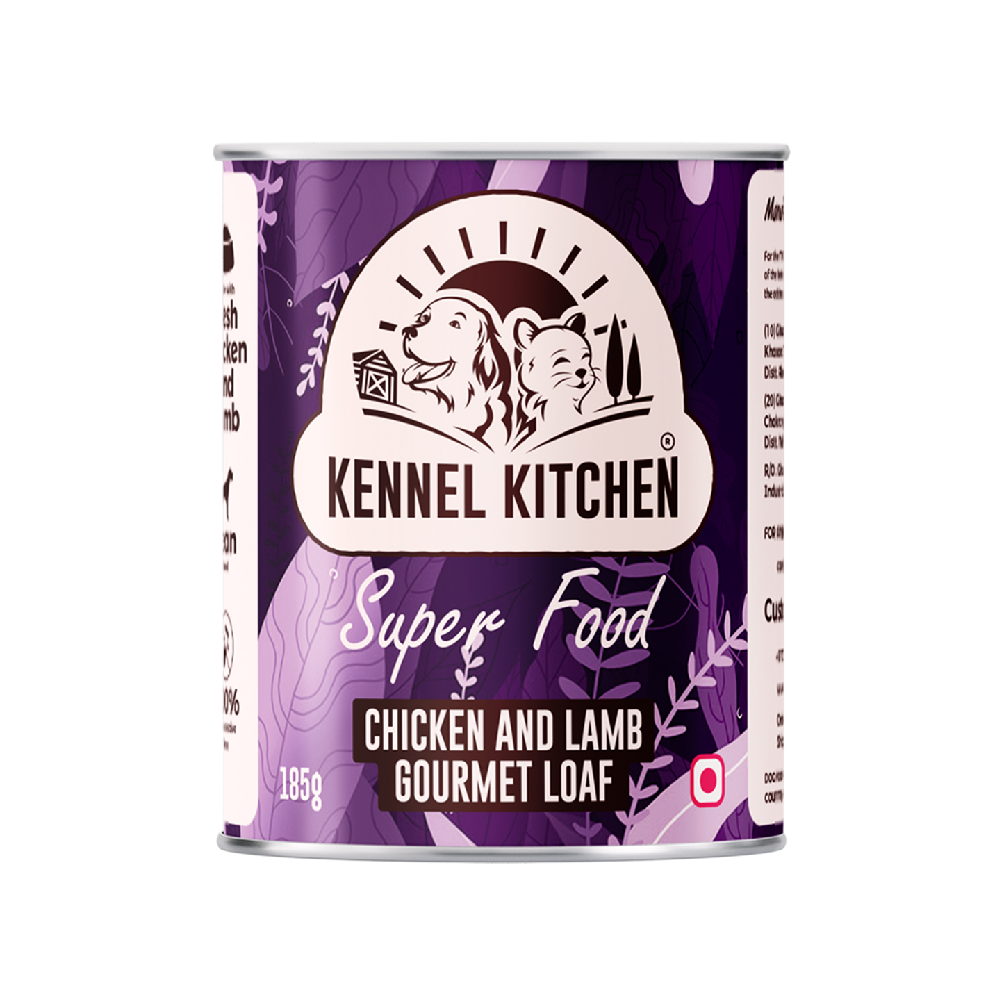 Kennel Kitchen Super Food Chicken & Lamb Loaf For Dogs - 185g each X 4N
