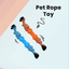 Basil Chew Rope & Bone Dog Toy (Orange)
