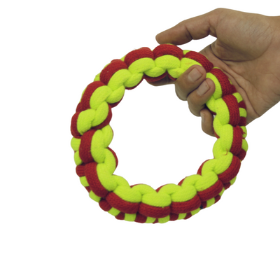 Hush Hush hounds Eco-Friendly Handmade Cotton Soft Ring Rope Toy for Dogs