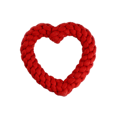 Eco Friendly Handmade Cotton Heart Rope Toy for Dogs