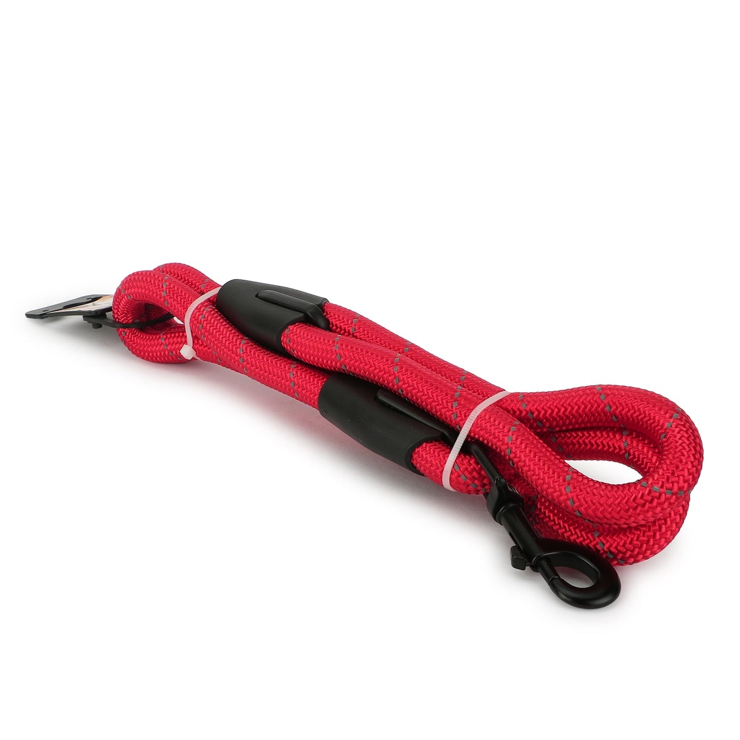 Basil Rope Leash for Dogs, 4 Feet (Solid Red)