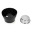 Basil Elevated Basil Melamine and Stainless Steel Pet Feeding Bowls for Bigger Ears Dogs, 600ml (Black)