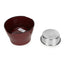 Basil Elevated Melamine and Stainless Steel Pet Feeding Bowls for Bigger Ears Dogs (Wine)