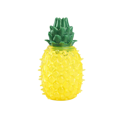 Hush hush hounds Soft & Durable Squeaker Pineapple Rubber Toy for Fun Playtime