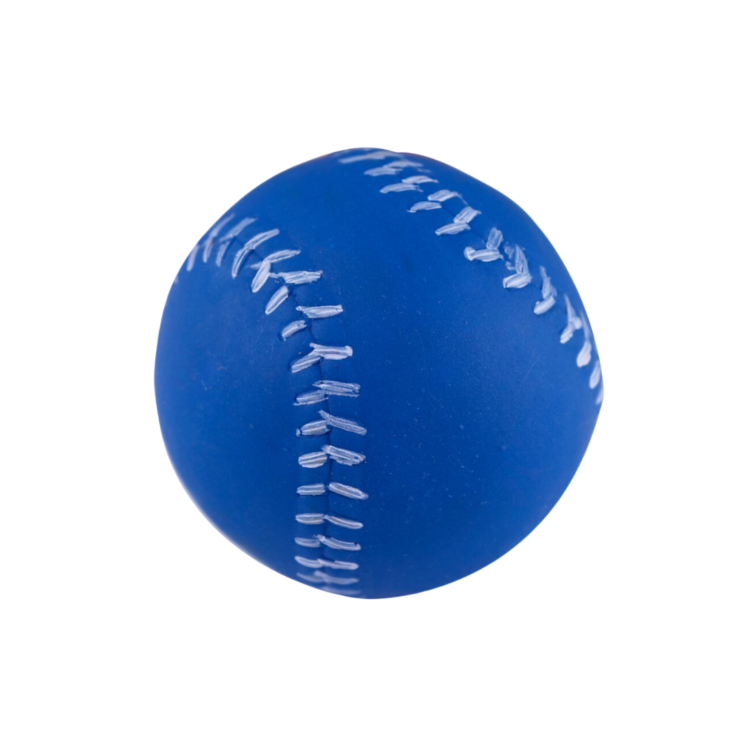 Hush Hush Hounds Blue Rubber Squeaker Ball for an Active Playtime