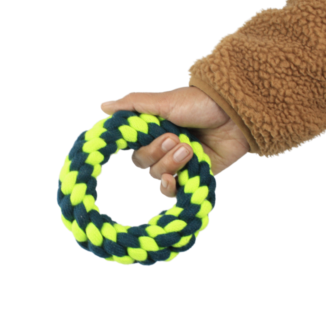 Hush hush hounds Eco Friendly Handmade Cotton Soft Ring Toy for Dogs