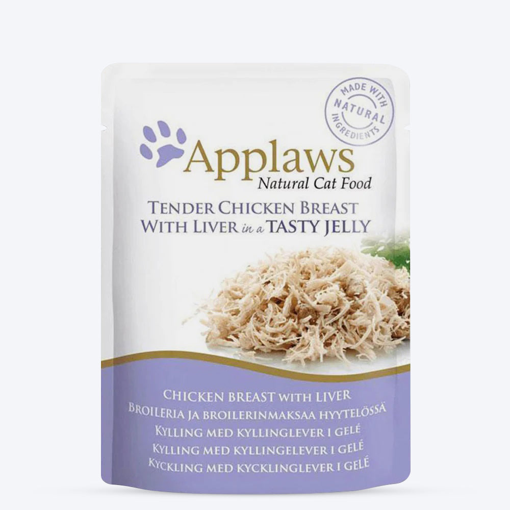 Applaws Natural Tender 55% Chicken Breast with Liver in Jelly Wet Cat Food - 70 g