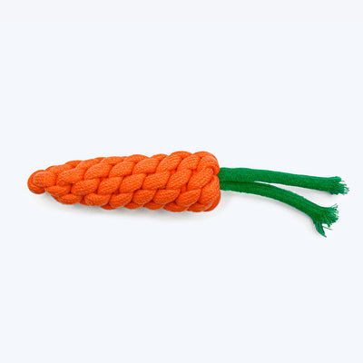 Hush Hush Hounds Eco Friendly Handmade Cotton Carrot Toy for Dogs