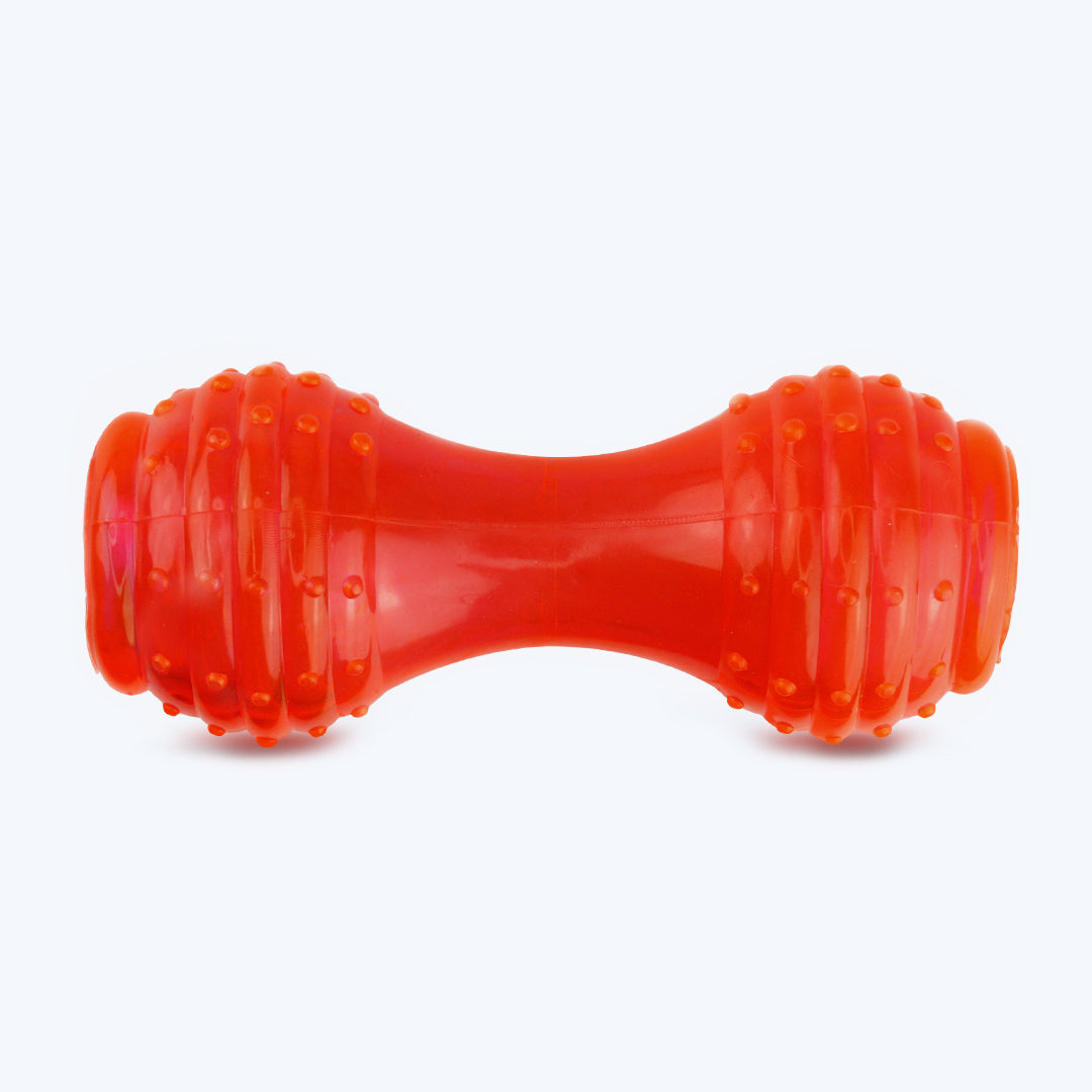 Hush Hush Hush Hounds Bright and Durable Dumbell Rubber Toy for Dogs