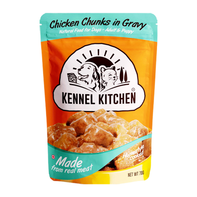 Kennel Kitchen Chicken Chunks in Gravy for Dogs -  80g each x12 units