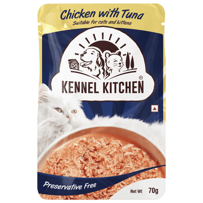 Kennel Kitchen Chicken & tuna shreds in gravy For Cats