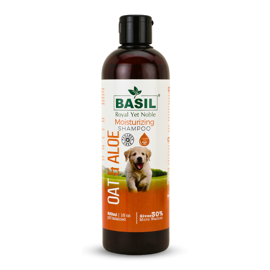 Basil Oats & Aloe Moisturizing Shampoo for Dogs and Puppies