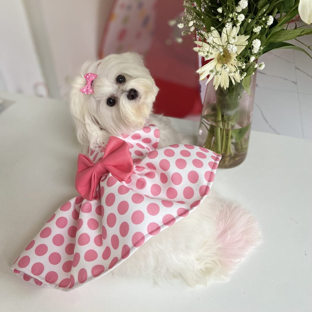 Coochipoo Pink Polka Dress for Dogs