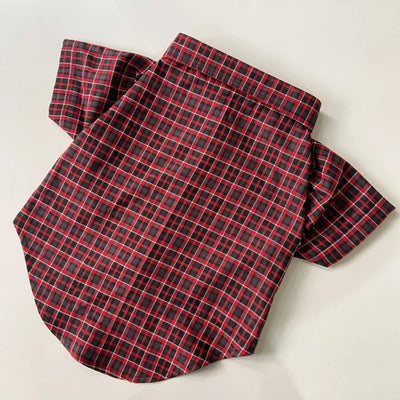 Coochipoo Red & Black Plaid Flannel Shirt for Dogs
