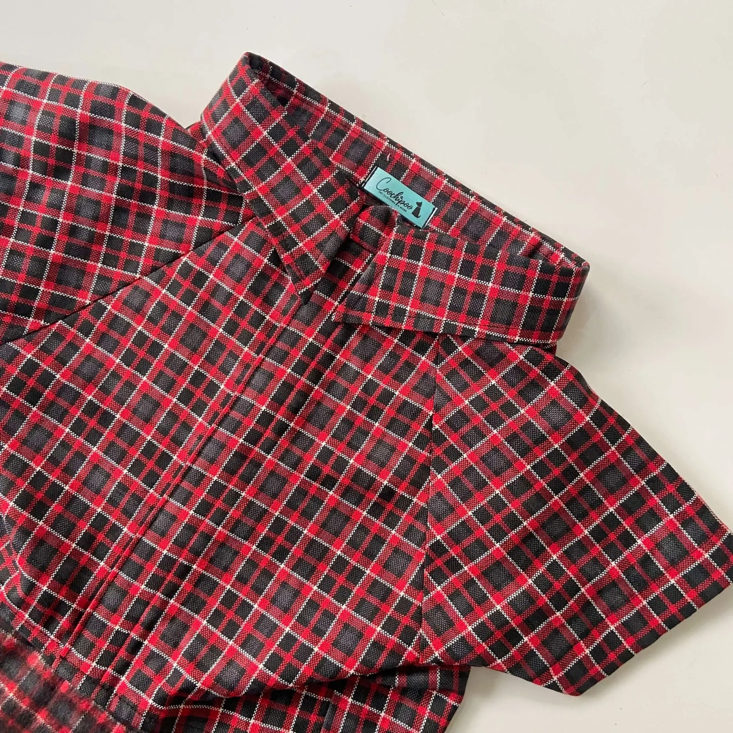 Coochipoo Red & Black Plaid Flannel Shirt for Dogs