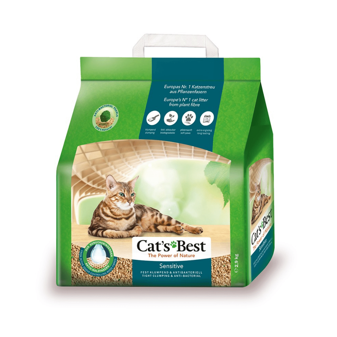 Cat's Best Cat Litter - Sensitive (Firm clumping & antibacterial) - 2.9kg
