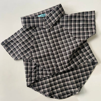 Cochipoo Black & White Flannel Shirt For Dogs
