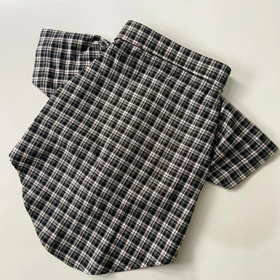 Cochipoo Black & White Flannel Shirt For Dogs