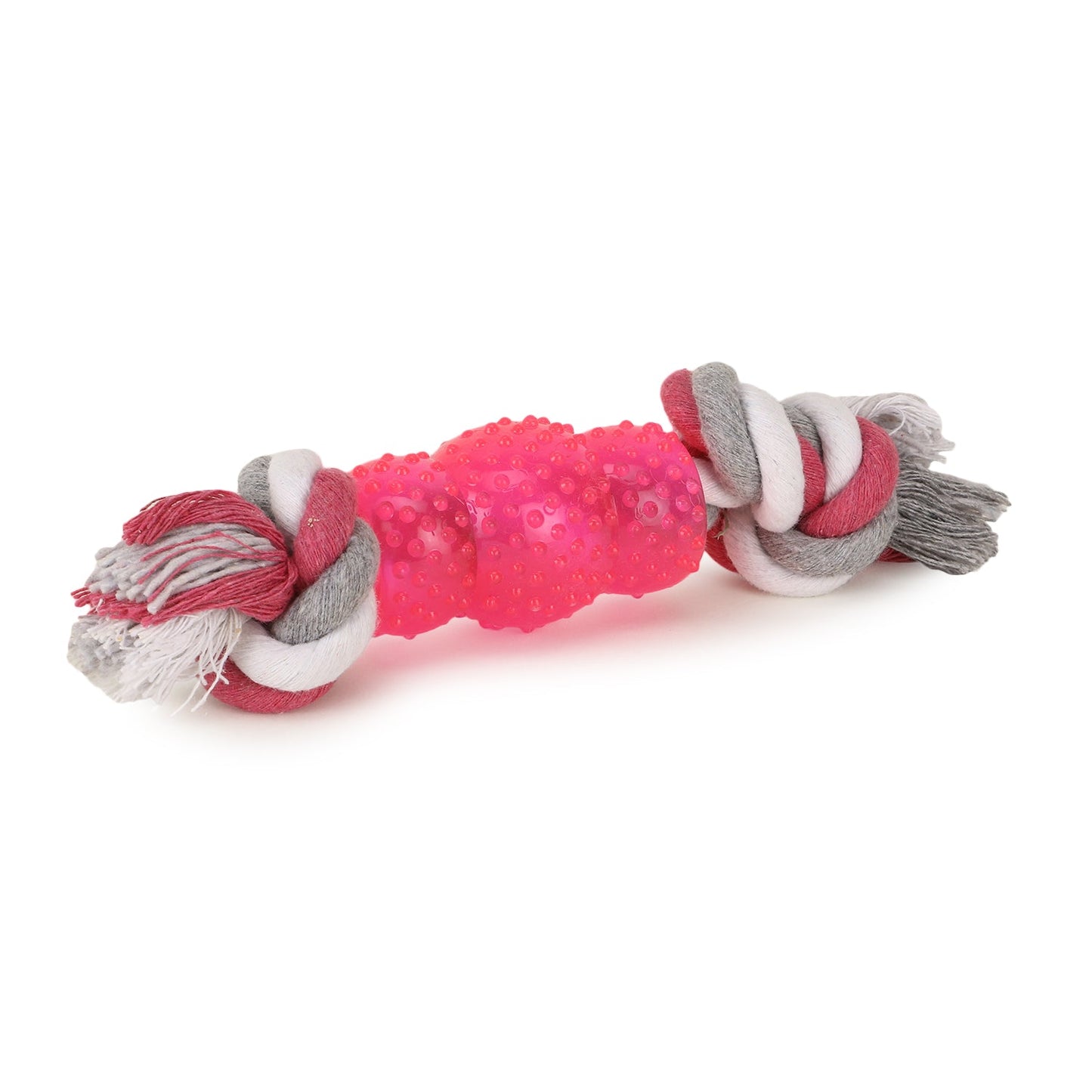 Basil Pure Cotton Rope Toy for Dogs & Puppies (Pink)