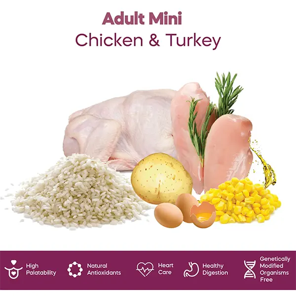 Dibaq Natural Moments Adult Mini (Chicken & Turkey) – 3 kg