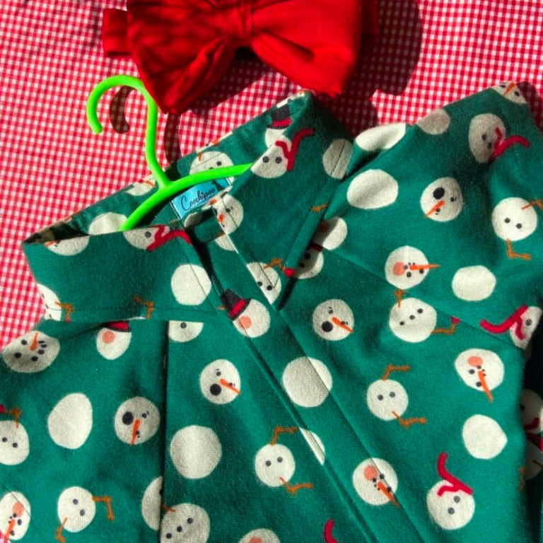 Coochipoo Snowman Flannel Shirt for Dogs